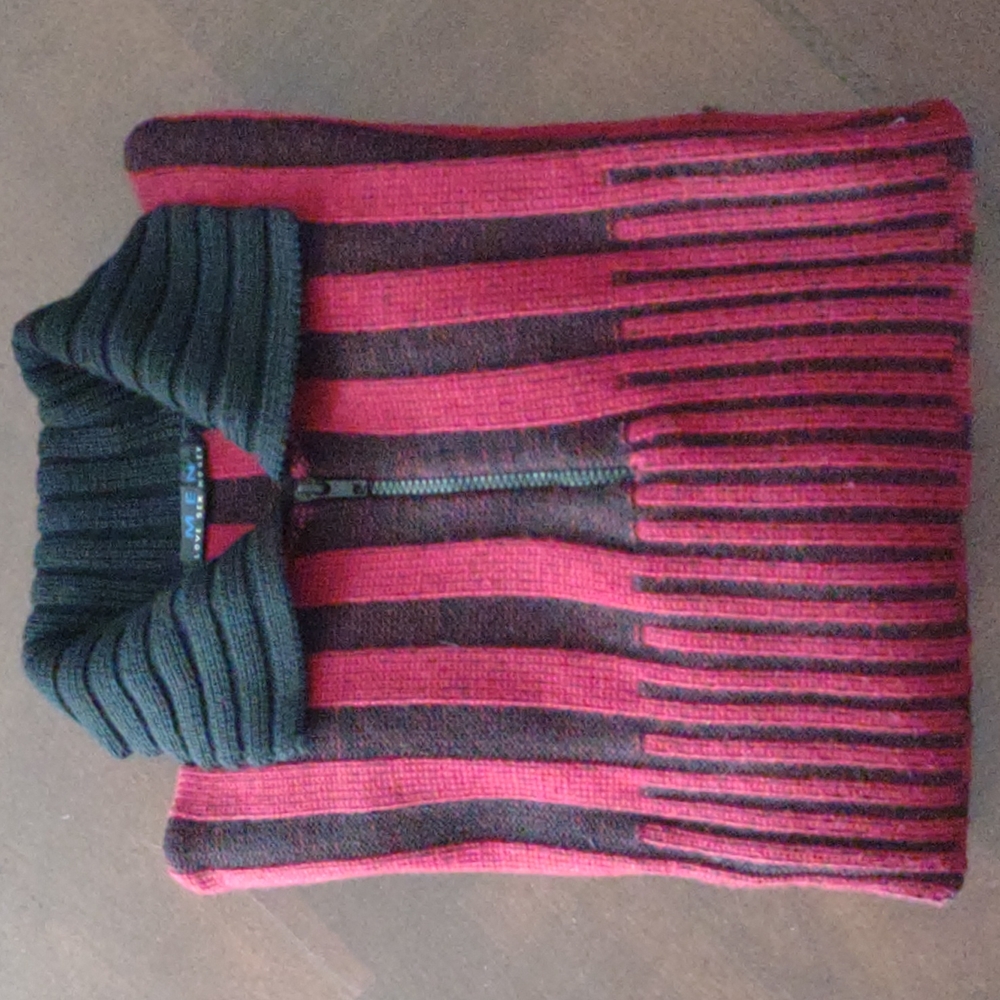 MEN Christmas Sex Money sweater Made in Italy  L Bordeaux with black NWO…